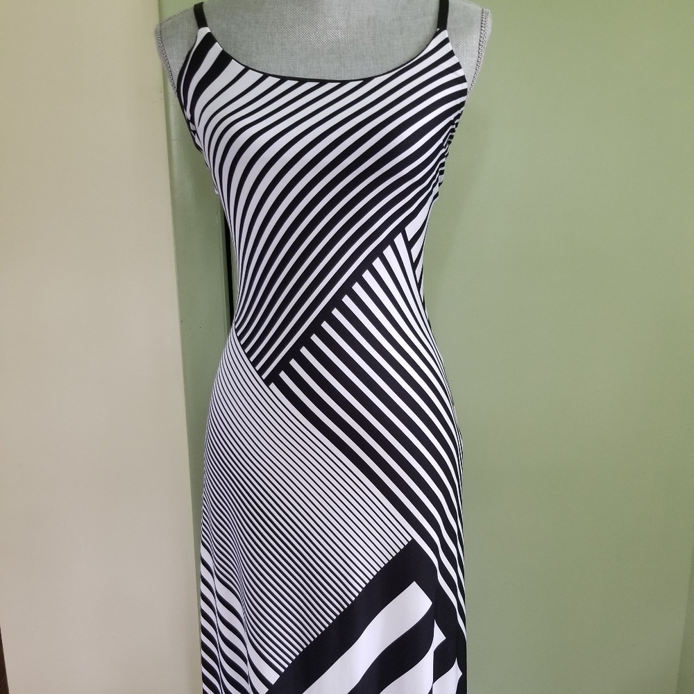 NWOT Black and White Maxi Dress